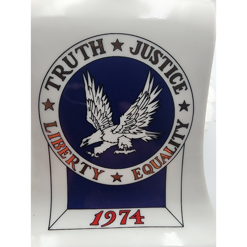 Vintage 1974 Lionstone International Eagle Decanter Truth Justice Liberty White - Picture 6 of 8